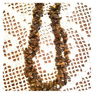 18 in. Tiger eye triple strand necklace